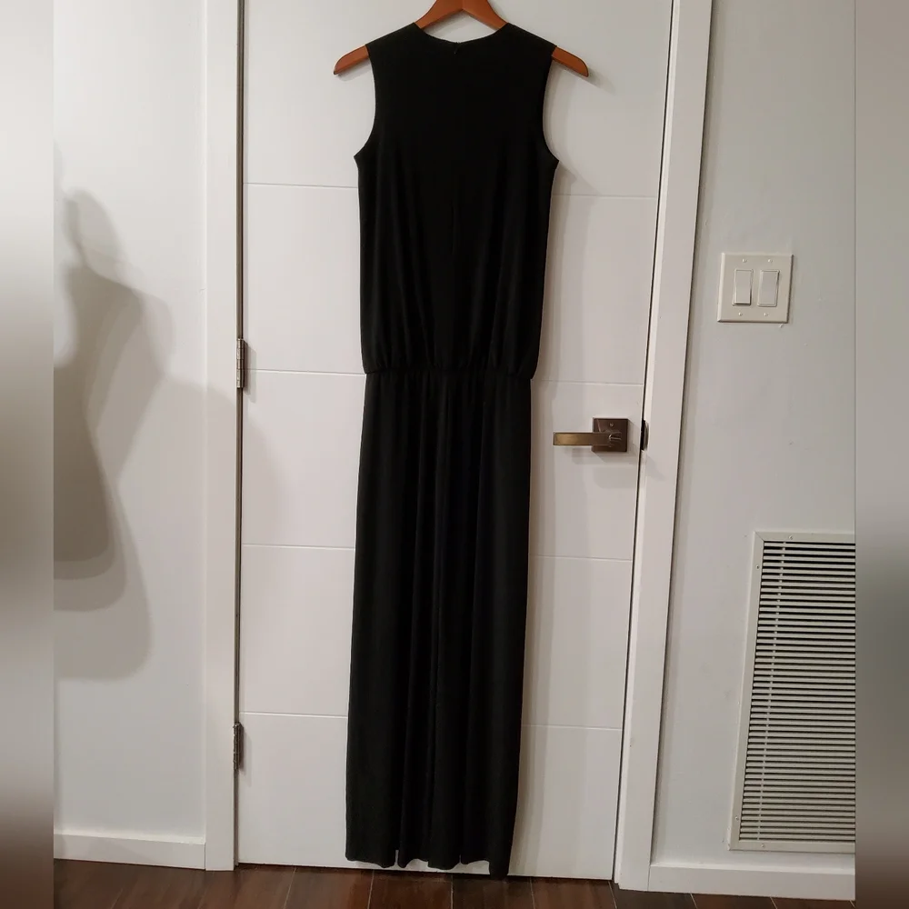 Norma Kamali Black Sleeveless Wide Leg Jumpsuit Size XS - Picture 6 of 12